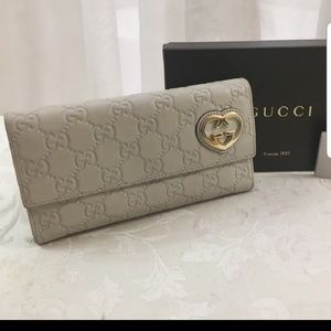 Gucci Logo Monogrammed Leather Long Wallet